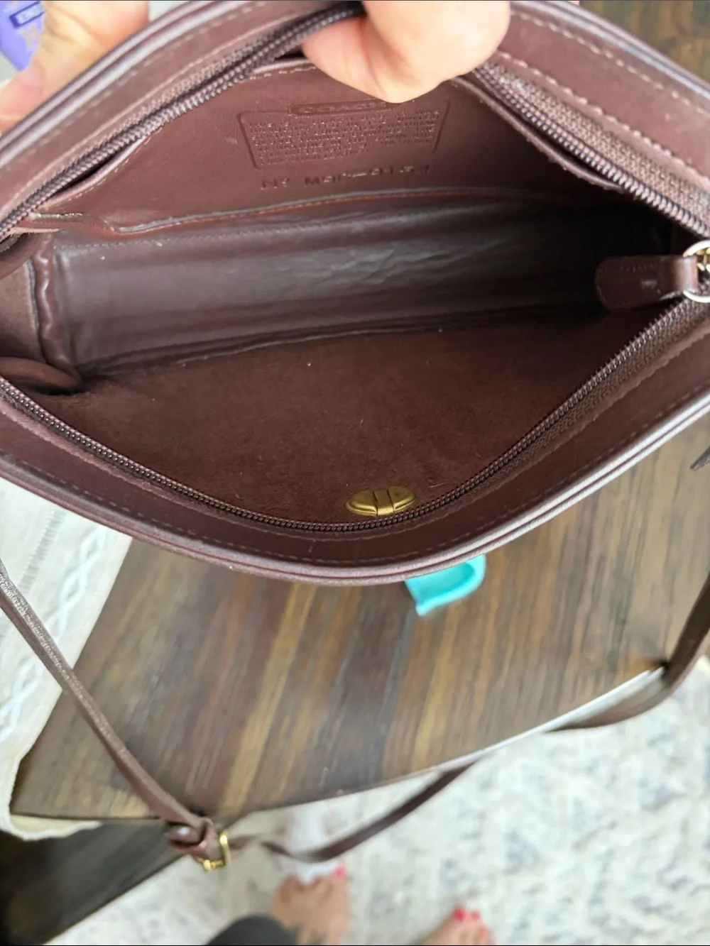 🇺🇸 Vintage Coach Legacy Demi in Mahogany crossbody year 1999 #9154 USA MADE - Picture 7 of 11